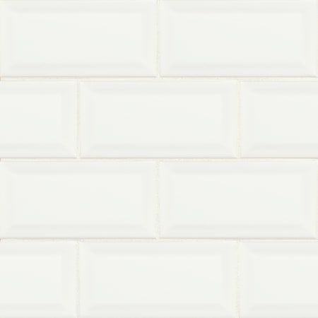 Msi White Glossy Beveled 3 In. X 6 In. Glazed Ceramic Wall Tile, 88PK ZOR-PT-0500
